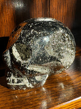 Pyrite Skull Carving #3 - 1.326kilos - Protection & Energy