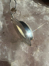 Moonstone Rainbow Pendant & Silver Chain - Inner Peace & New Beginnings