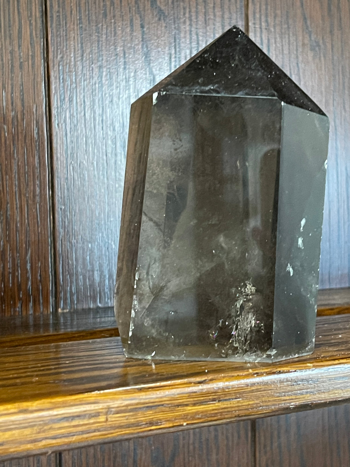 Smoky Quartz Tower #4 749g - “My spirit is deeply grounded in the present moment”.