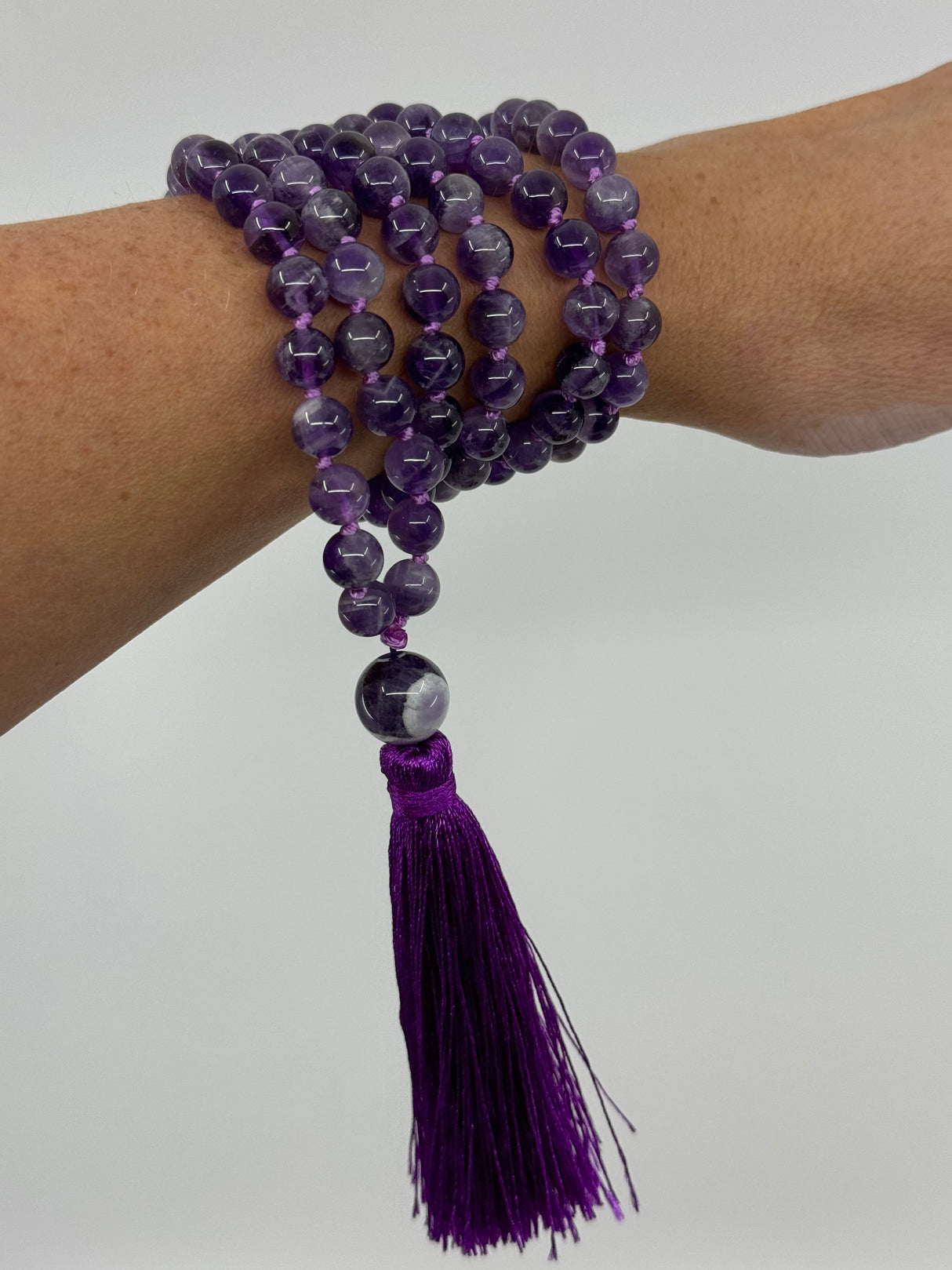 Mala Beads - Amethyst - “I trust my intuition and allow it to guide me each day”