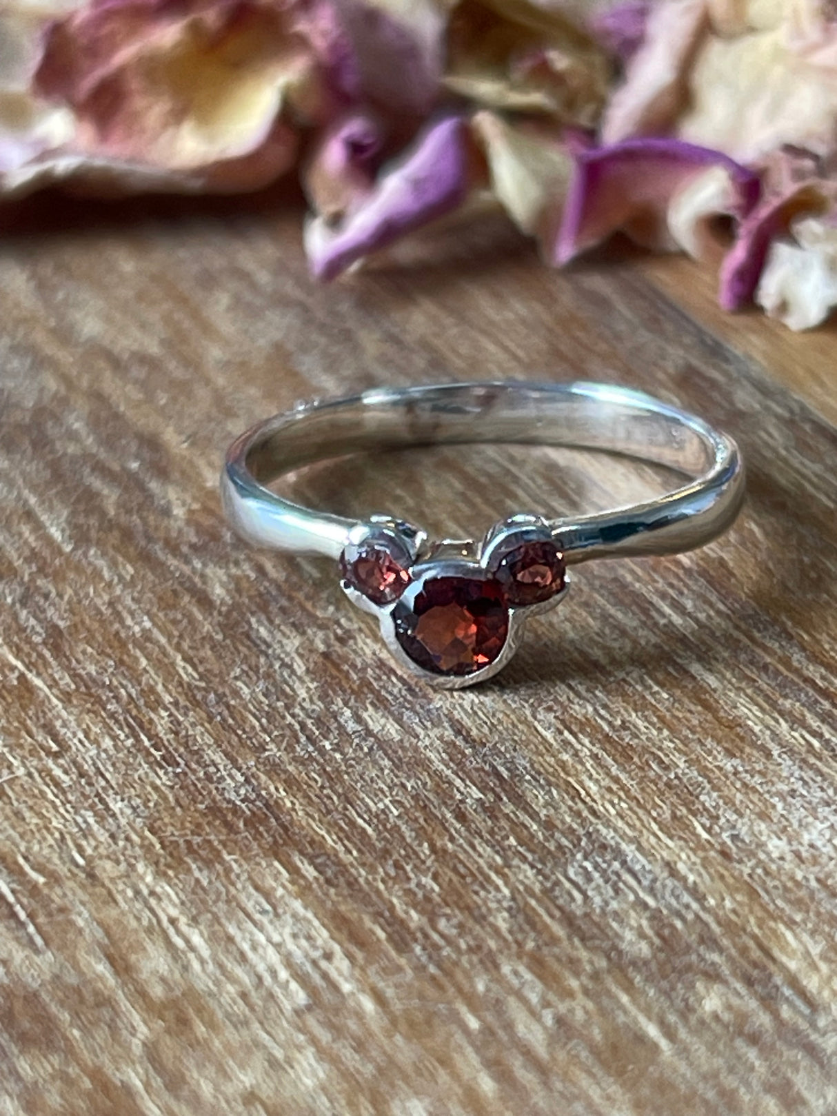 Garnet Silver Ring Size 7 - "I am passionate and enthusiastic in all areas of my life."