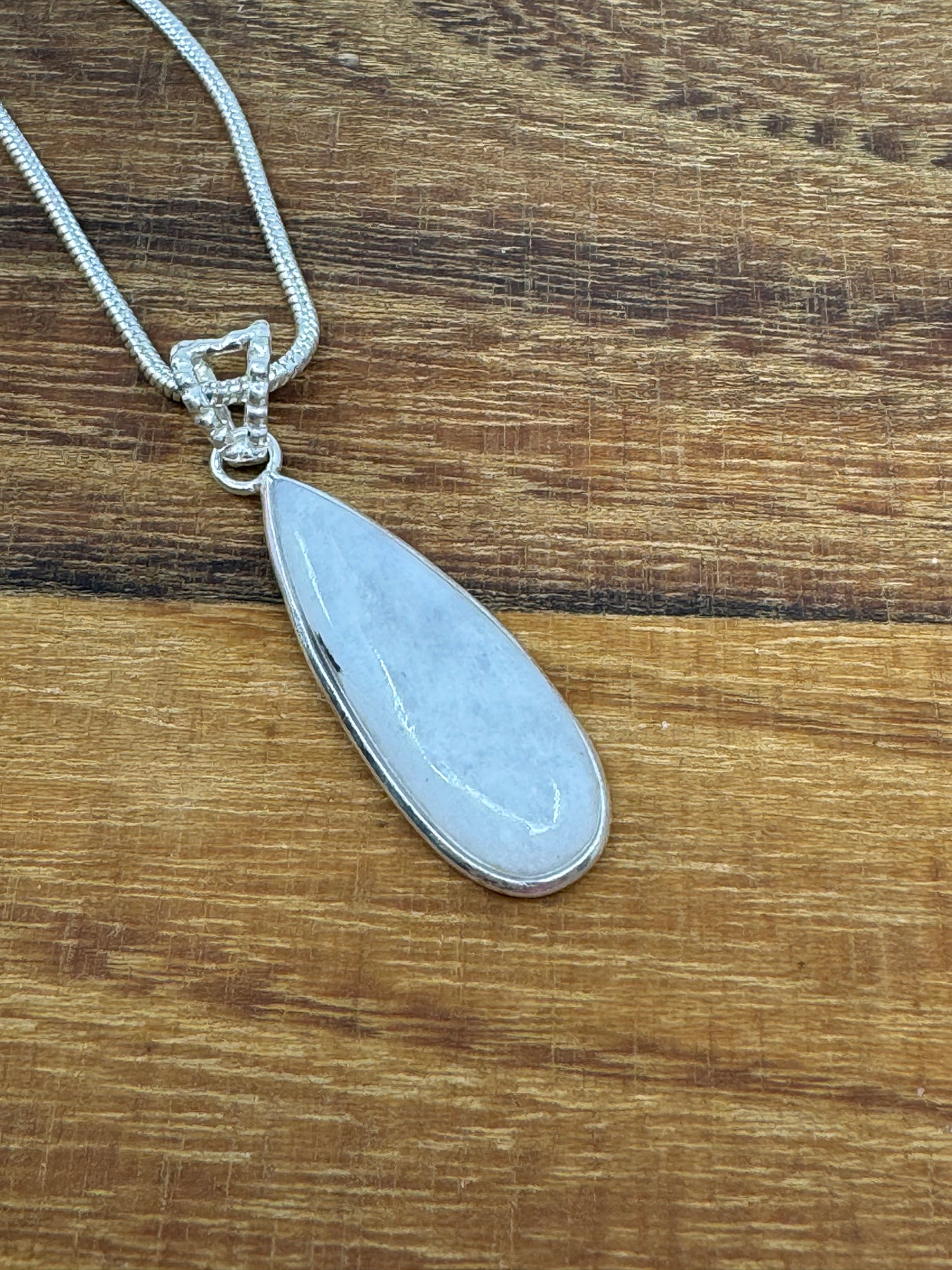 Moonstone Rainbow Silver Pendant - “My mind is open to new possibilities and opportunities”.