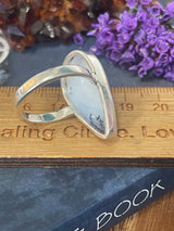 Dendritic Agate Silver Ring Size 10 #2 - Earth Healer - Protection