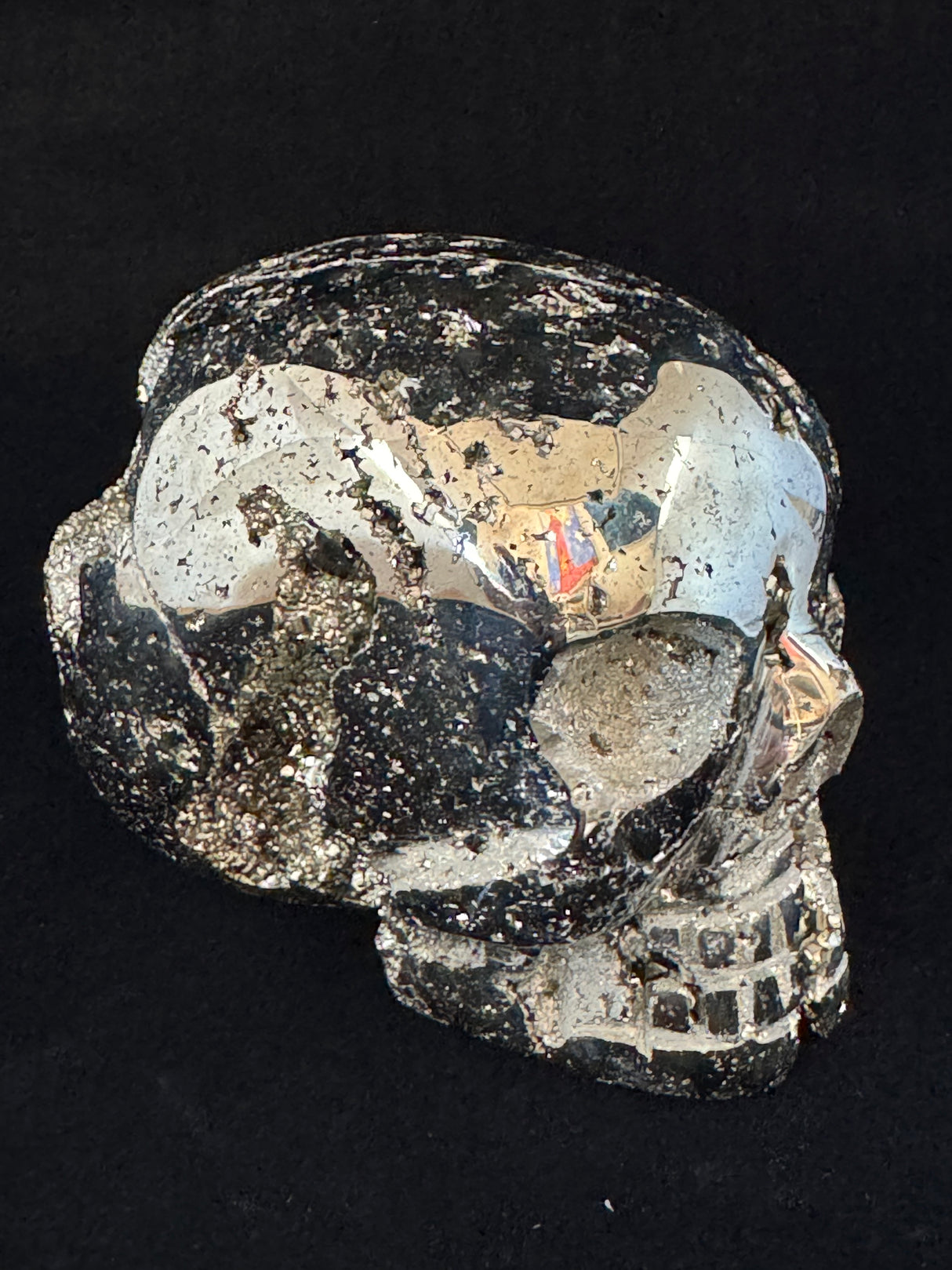 Pyrite Skull Carving #1 -  1.64kilos - Protection & Energy