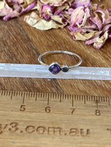 Amethyst Silver Ring Size 7 - “I trust my intuition and allow it to guide me each day”