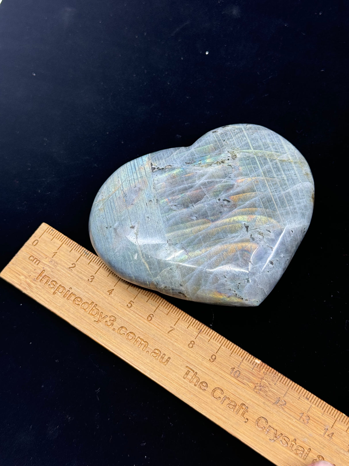 Labradorite Heart 355g - “I welcome change and transformation into my life”.