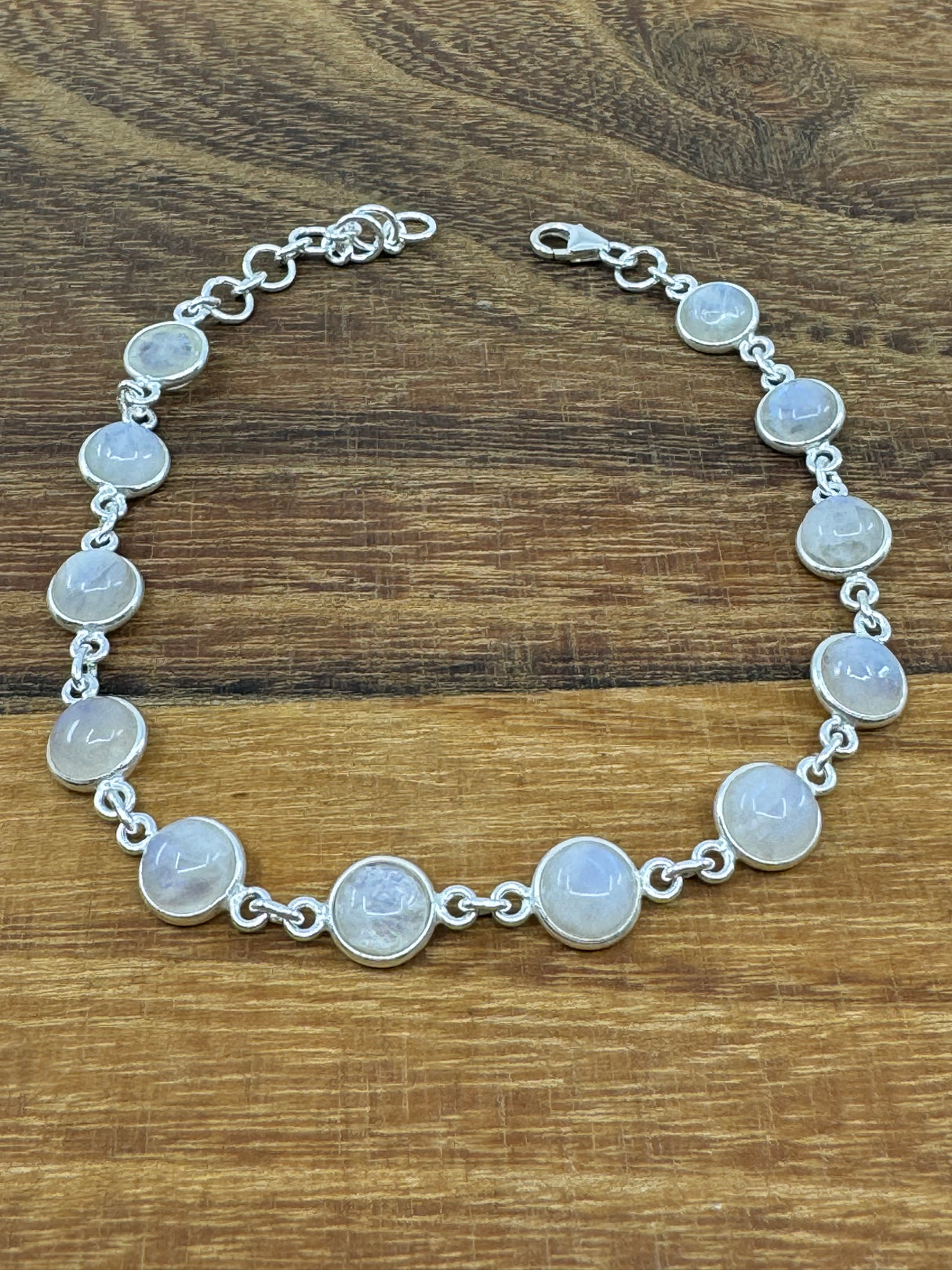 Rainbow Moonstone Sterling Silver Bracelet - “My mind is open to new possibilities and opportunities”.