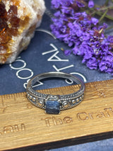 Sapphire Silver Ring Size 11 #1 - "I remain focused each day on achieving my goals."