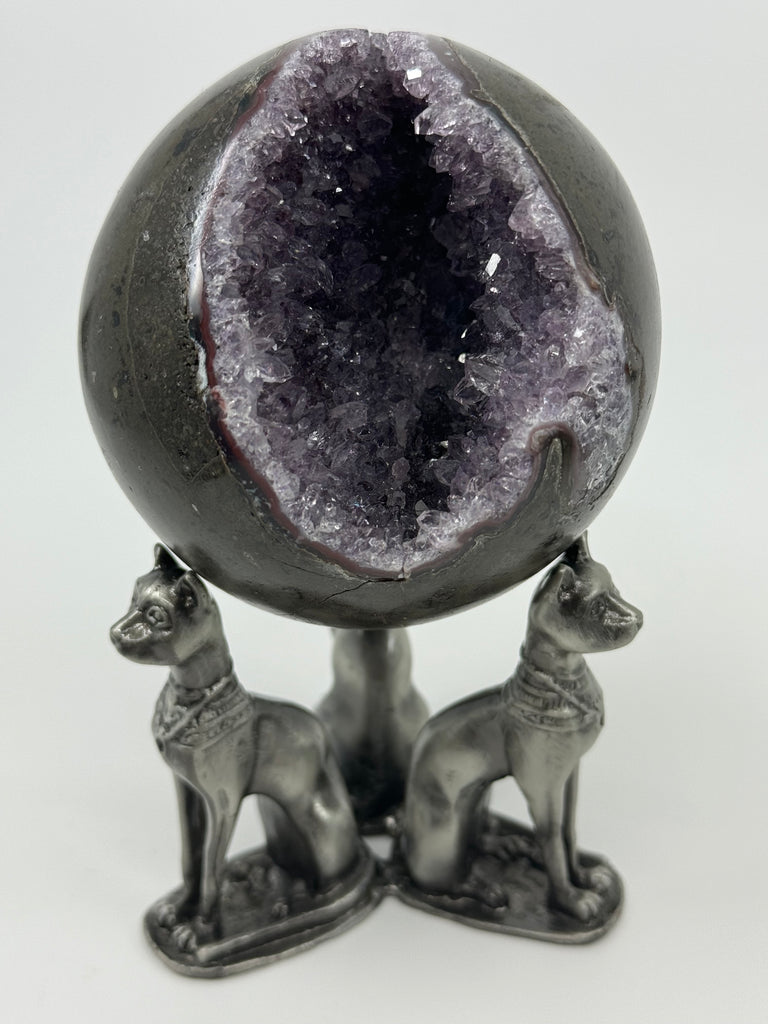 Amethyst Cluster Sphere 614g - Intuition & Protection