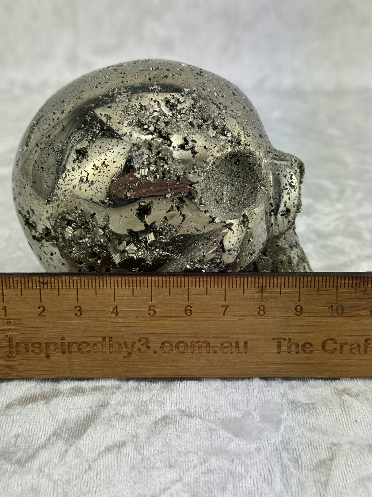 Pyrite Skull Carving #6 - 1.079kilos - Protection & Energy