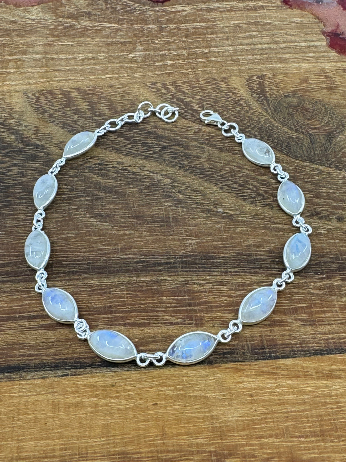 Rainbow Moonstone Sterling Silver Bracelet - “My mind is open to new possibilities and opportunities”.