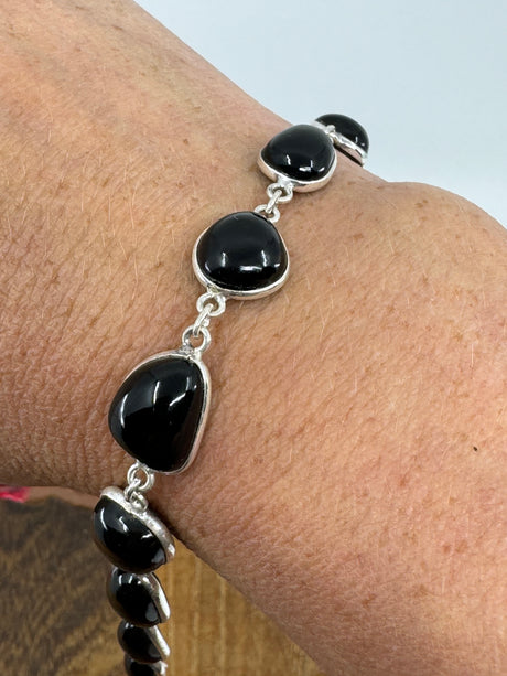 Black Onyx Sterling Silver Bracelet