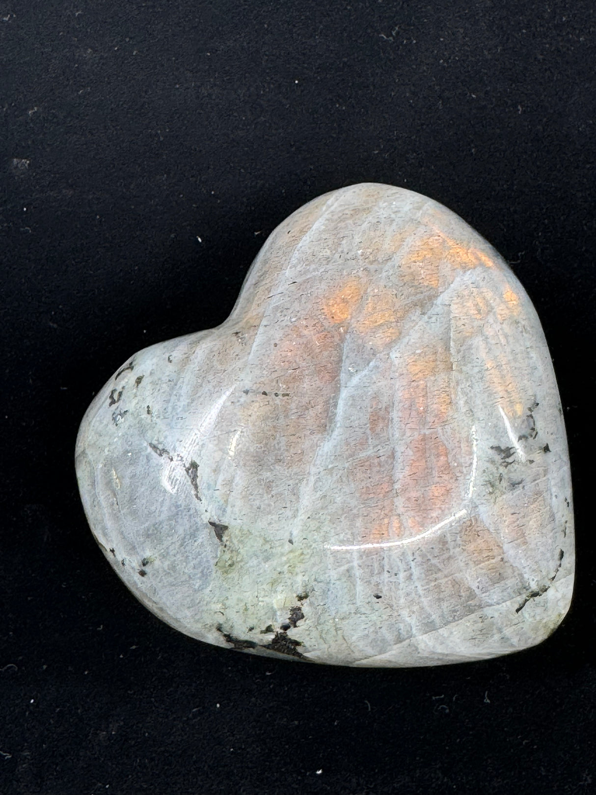 Labradorite Heart 156g - “I welcome change and transformation into my life”.