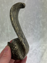 Pyrite Snake Carving - 370g - Protection & Energy