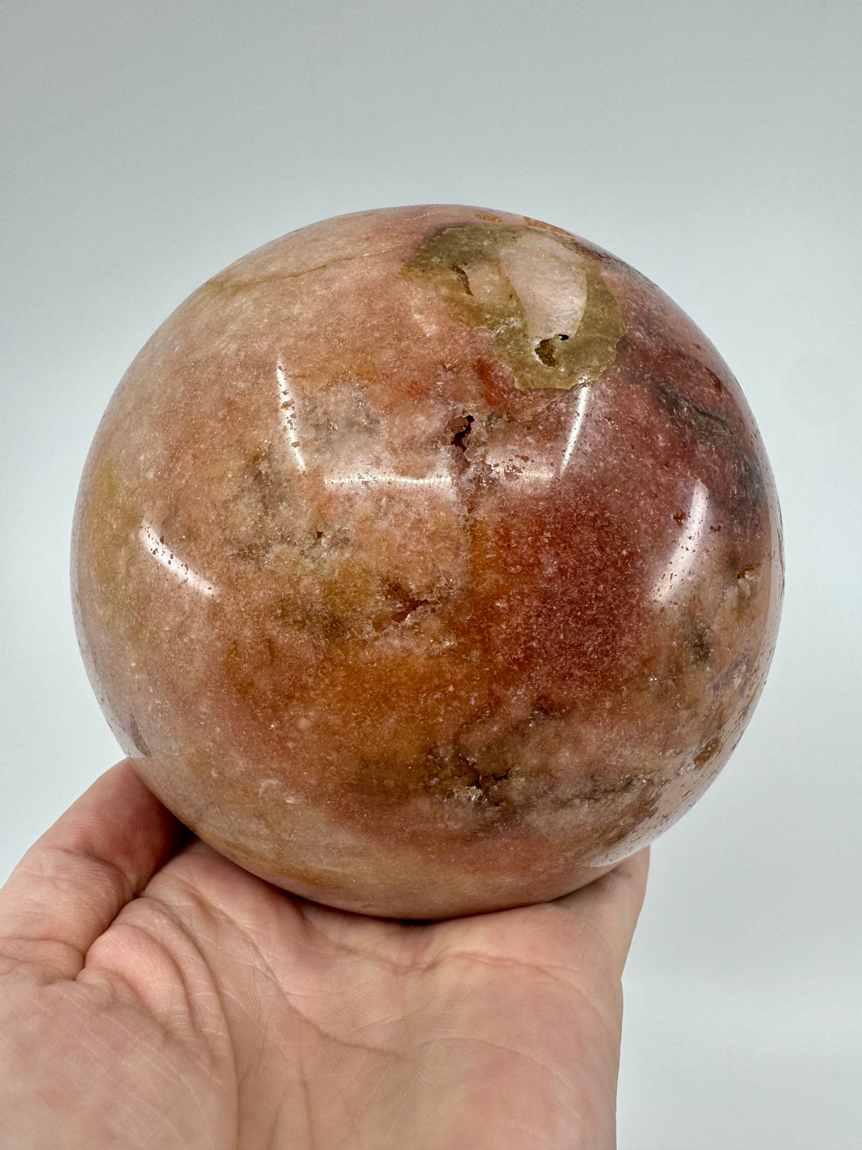 Pink Amethyst Sphere 2.421 Kilos 14cm- “ I am a strong and loving person”.