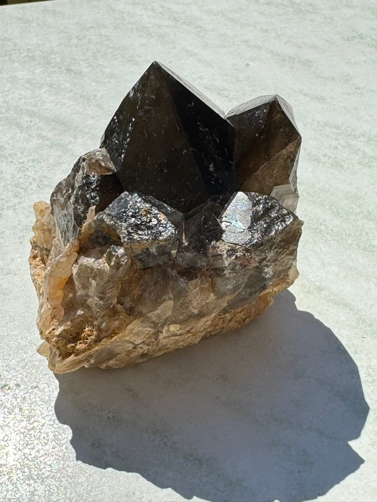 Smoky Quartz Cluster - “My spirit is deeply grounded in the present moment”.