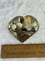 Pyrite Heart Carving #9 - 416g - Protection & Energy