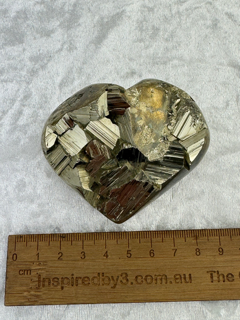 Pyrite Heart Carving #9 - 416g - Protection & Energy