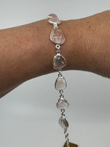 Rose Quartz Sterling Silver Bracelet - “I radiate love, beauty, confidence and grace”.