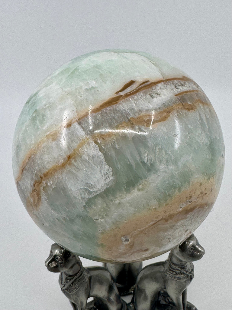 Caribbean Blue Calcite Sphere 9.5cm 1.3kg- Calming, Clairvoyance & Astral Travel