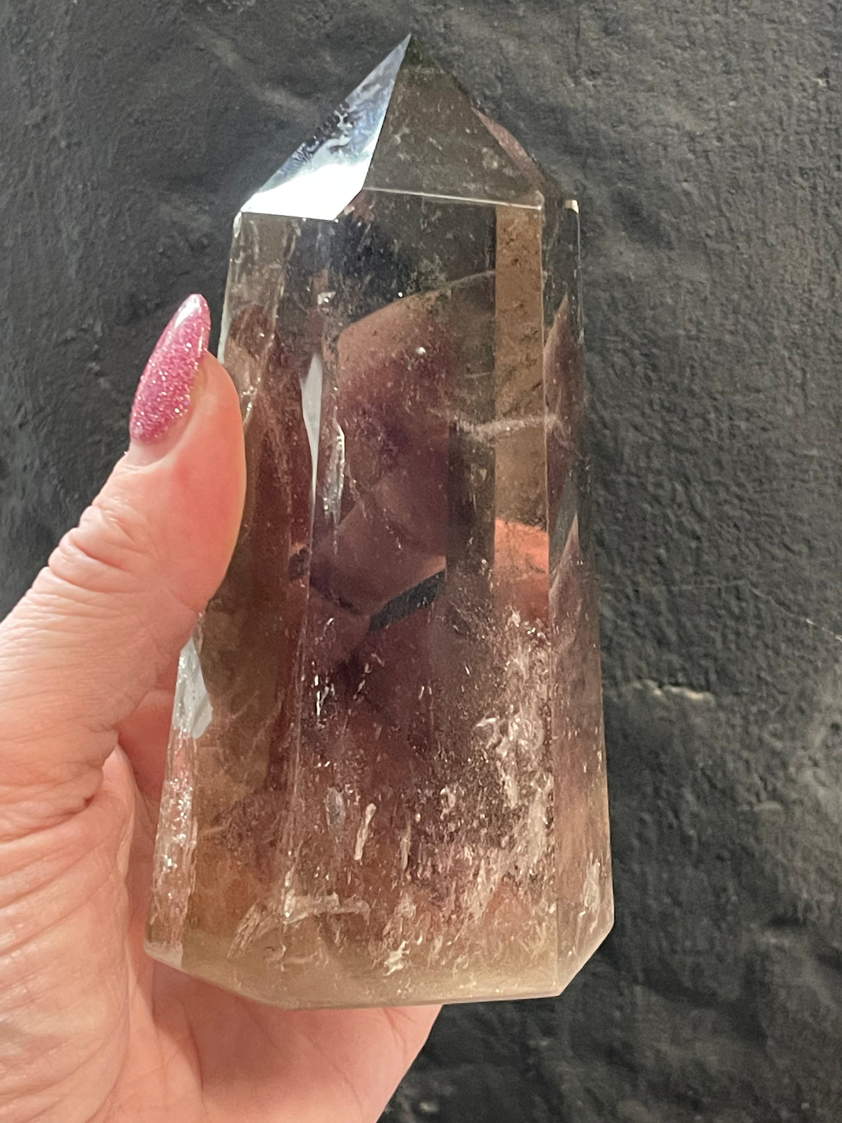 Smoky Quartz Tower #2 489g - “My spirit is deeply grounded in the present moment”.