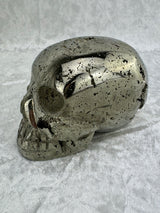 Pyrite Skull Carving #5 - 1.363kilos - Protection & Energy