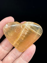 Orange Calcite Heart - "My mind is filled with new, creative ideas."