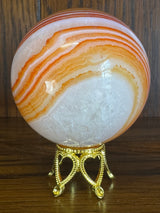 Sardonyx Sphere 211g - "I am filled with strength, courage, and vitality."