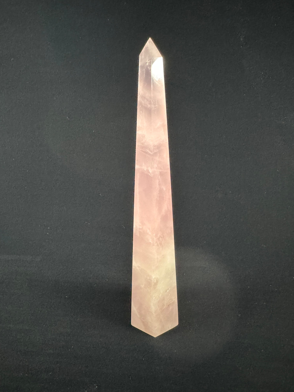 Rose Quartz Tower 24cm - 468g - “I radiate love, beauty, confidence and grace”.