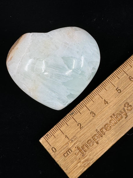 Caribbean Calcite Heart 97g - "I am calm and at peace with myself and others."