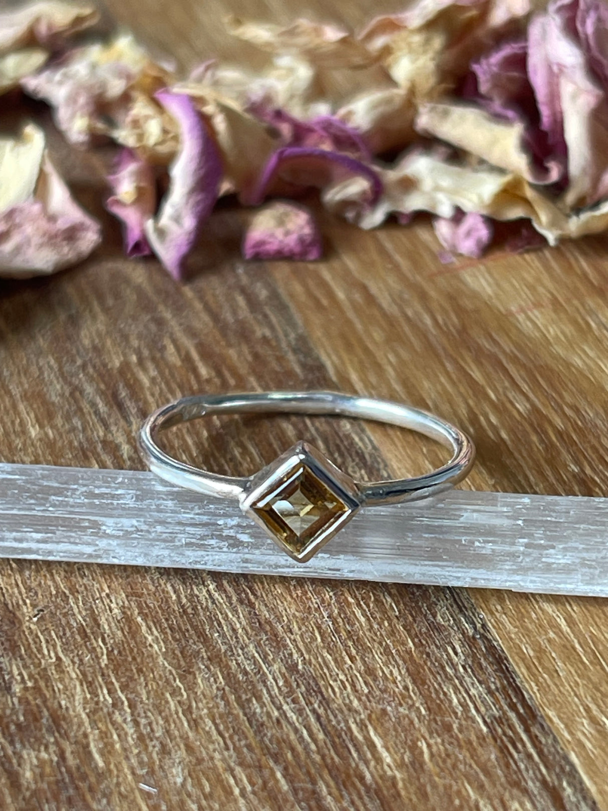 Citrine Silver Ring Size 7 - “I am successful in all areas of life”.