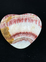 Red Banded Calcite Heart 140g - For Detoxification & Energy. “I love & appreciate my body".