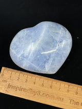 Blue Calcite Heart 220g - “I do not allow outside influences to disturb my inner peace”.