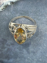 Citrine Silver Ring Size 8 - “I am successful in all areas of life”