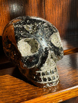 Pyrite Skull Carving #3 - 1.326kilos - Protection & Energy