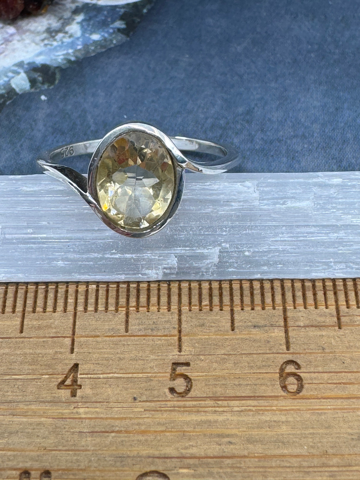 Citrine Silver Ring Size 8 - “I am successful in all areas of life”