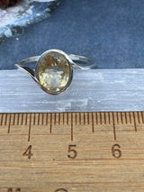 Citrine Silver Ring Size 8 - “I am successful in all areas of life”