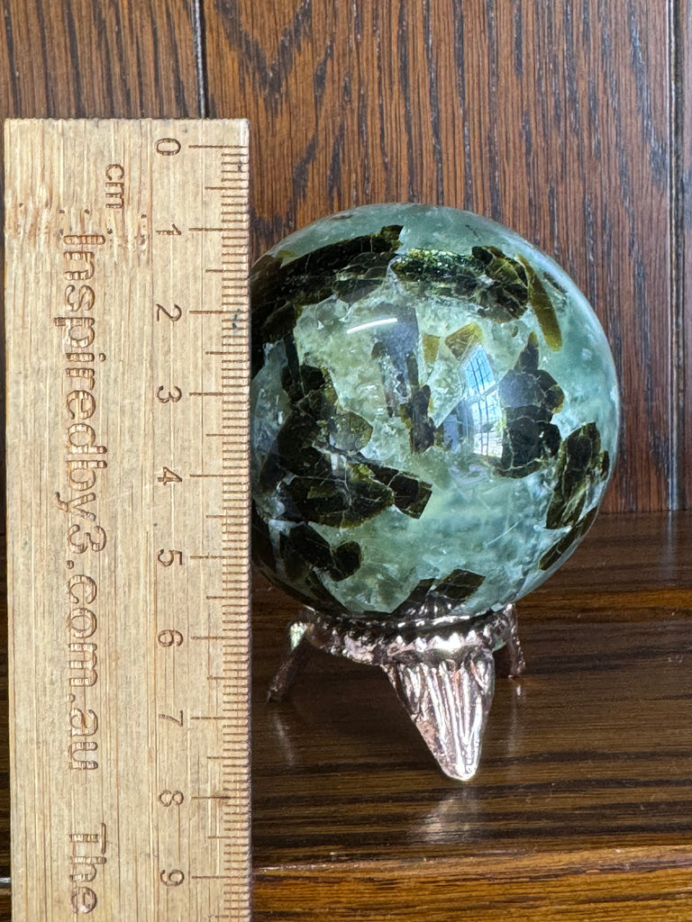 Prehnite and Epidote Sphere #3 450g 7cm