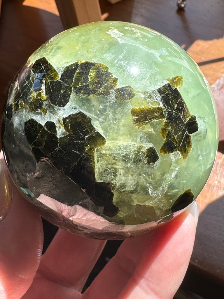 Prehnite and Epidote Sphere #3 450g 7cm