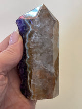 Amethyst Cluster Point A+ with polished back - #4 227g - “I trust my intuition and allow it to guide me each day”’