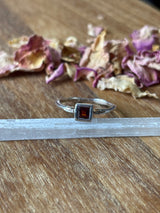 Garnet Silver Ring Size 7 - "I am passionate and enthusiastic in all areas of my life."