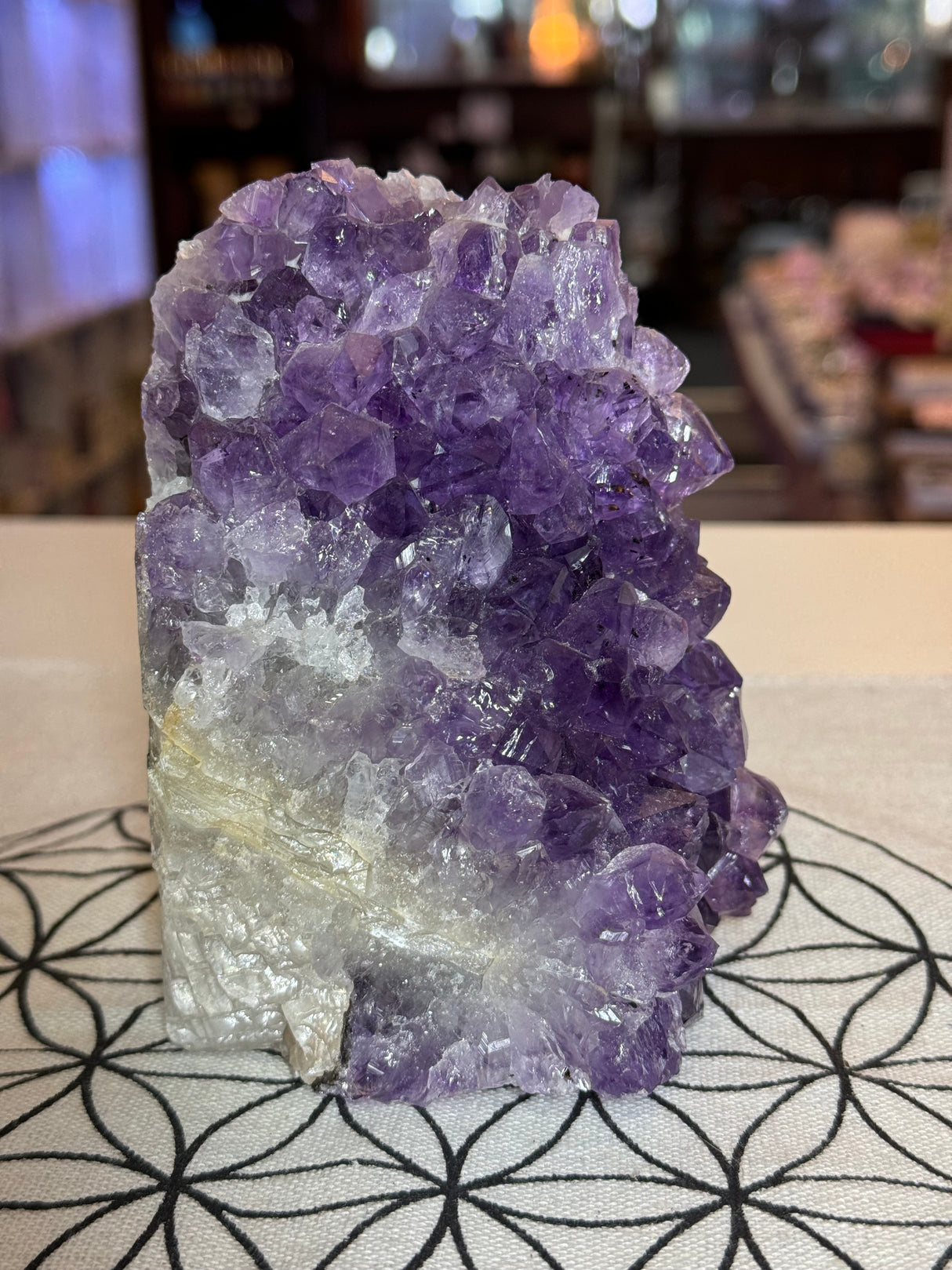 Amethyst Cluster with Calcite  1024g #39 -  “I trust my intuition and allow it to guide me each day”