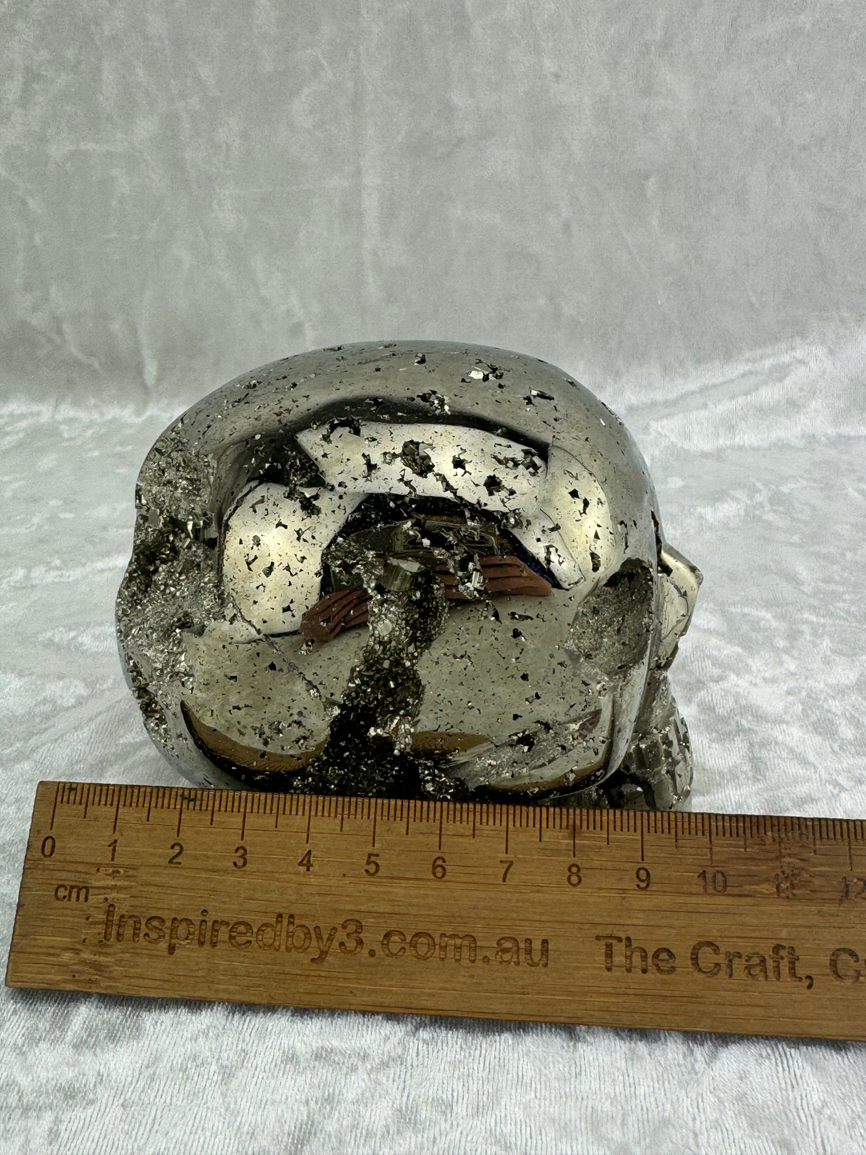 Pyrite Skull Carving #1 -  1.64kilos - Protection & Energy