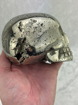 Pyrite Skull Carving #5 - 1.363kilos - Protection & Energy