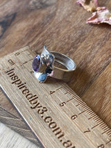 Amethyst Silver Ring Size 7.5 - “I trust my intuition and allow it to guide me each day”