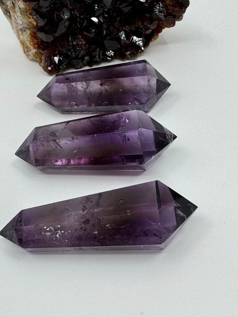 AA+ Grade Amethyst Double Terminator 6 sides 7cm - Intuition. Protection.