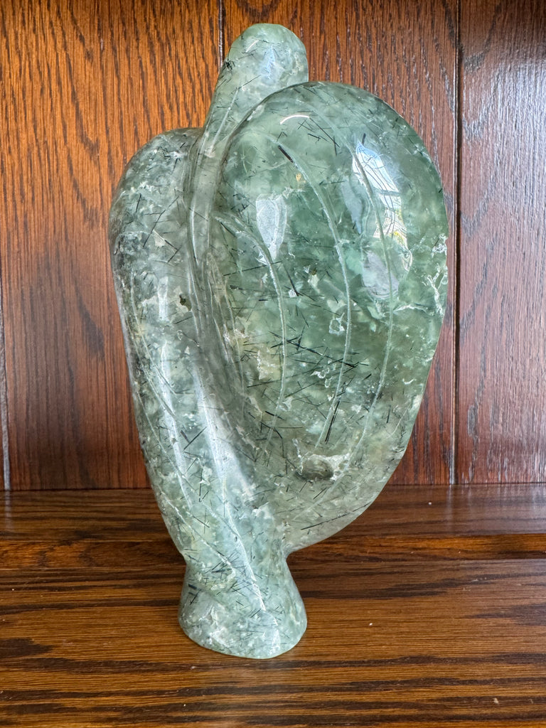 Prehnite and Epidote Angel Carving - 876g 18cm