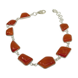 Carnelian Sterling Silver Bracelet - "I am full of creative energy and new ideas."