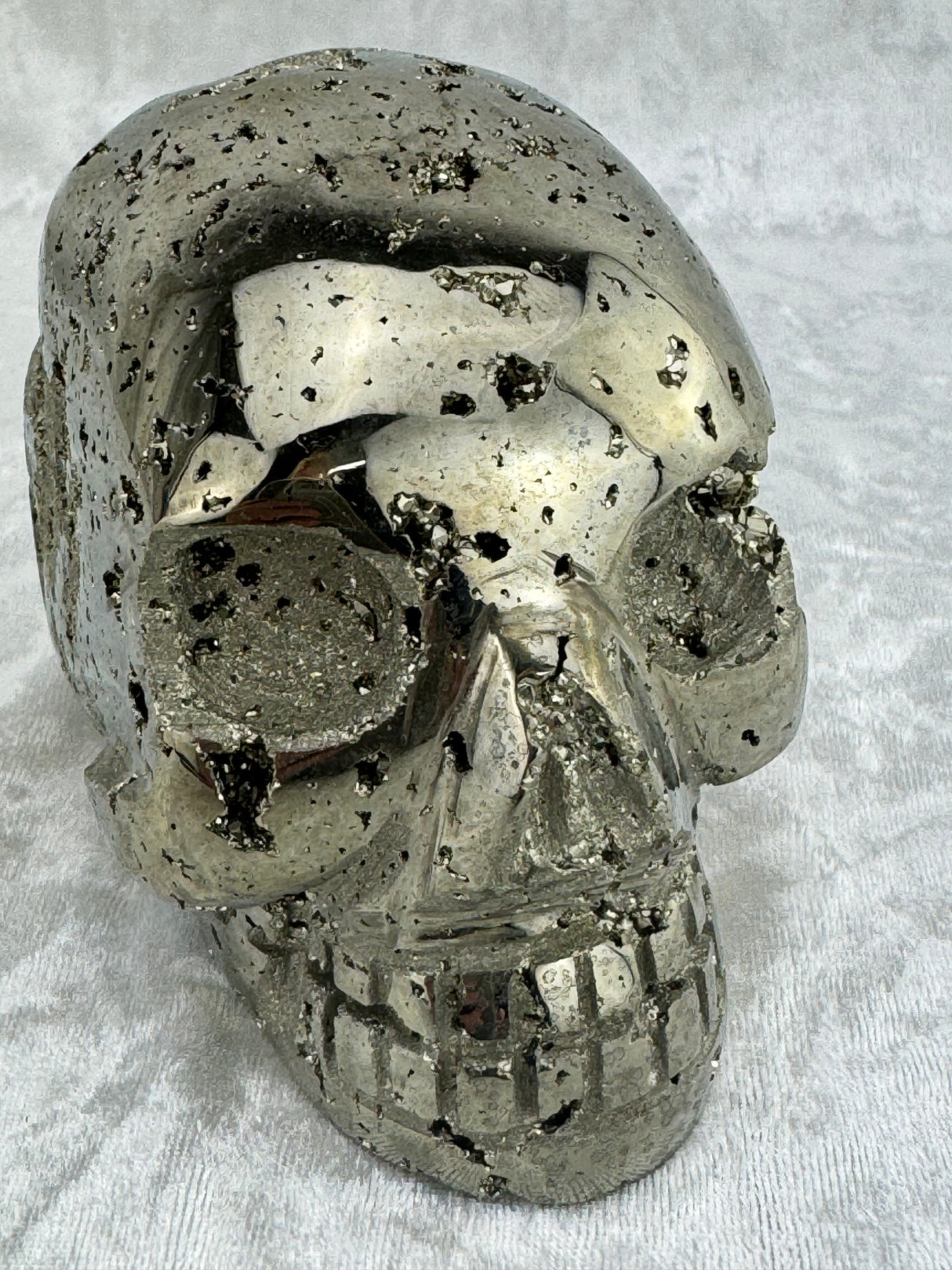 Pyrite Skull Carving #2 - 1.34kilos - Protection & Energy