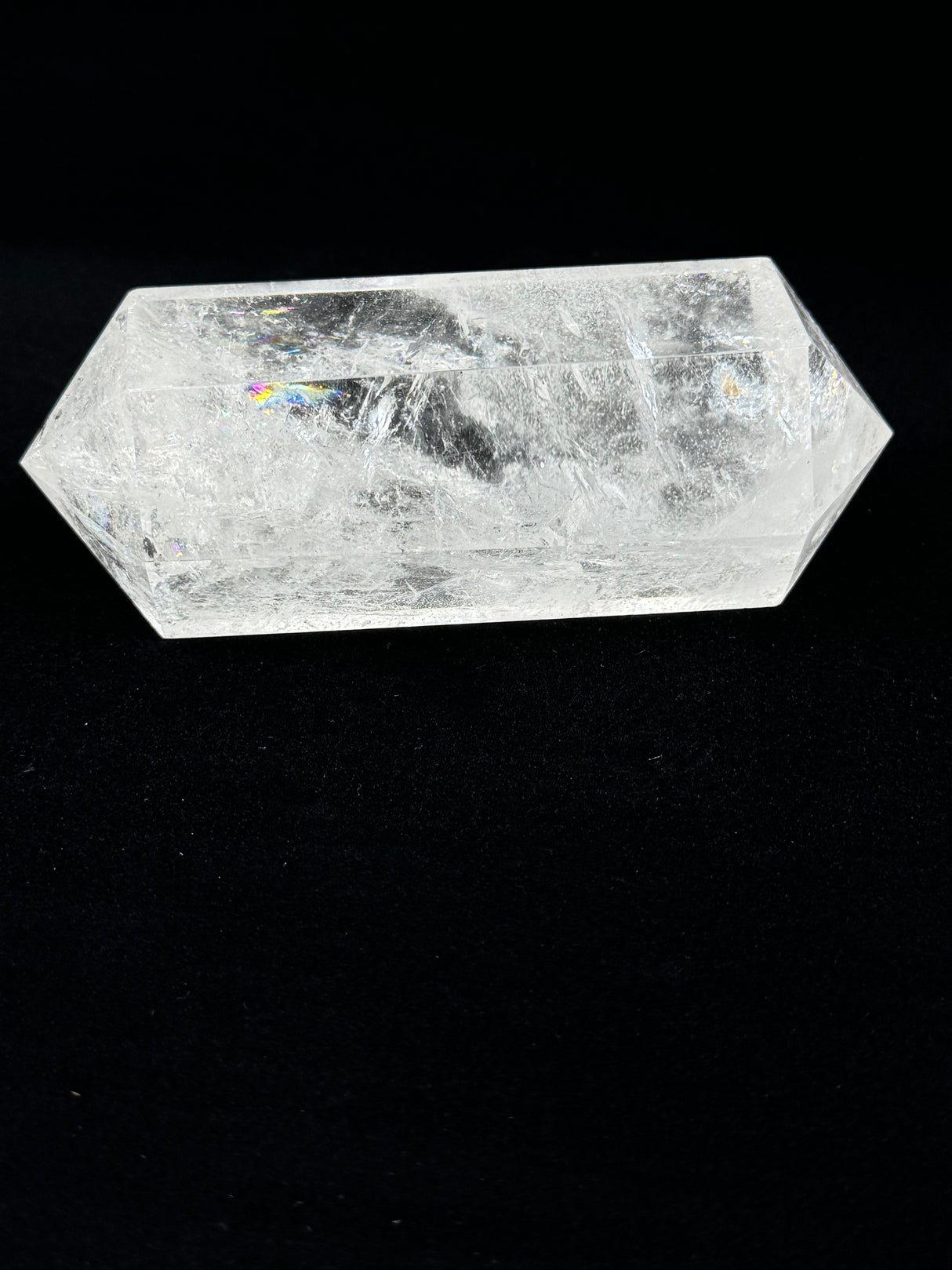 A Grade Clear Quartz Double Terminator 397g - “I have the power to manifest all my dreams and desires”.